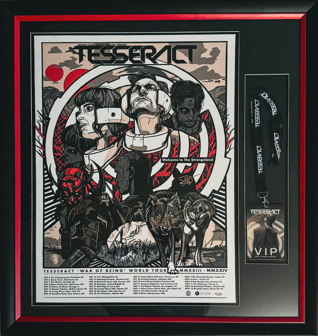 Tesseract “War of Being” World Tour Signed Poster + VIP Pass (Denver) – Framed