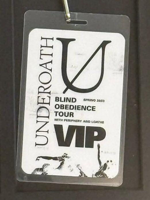 Underoath Blind Obedience Tour Signed Poster + VIP Pass (Denver 2023) – Framed