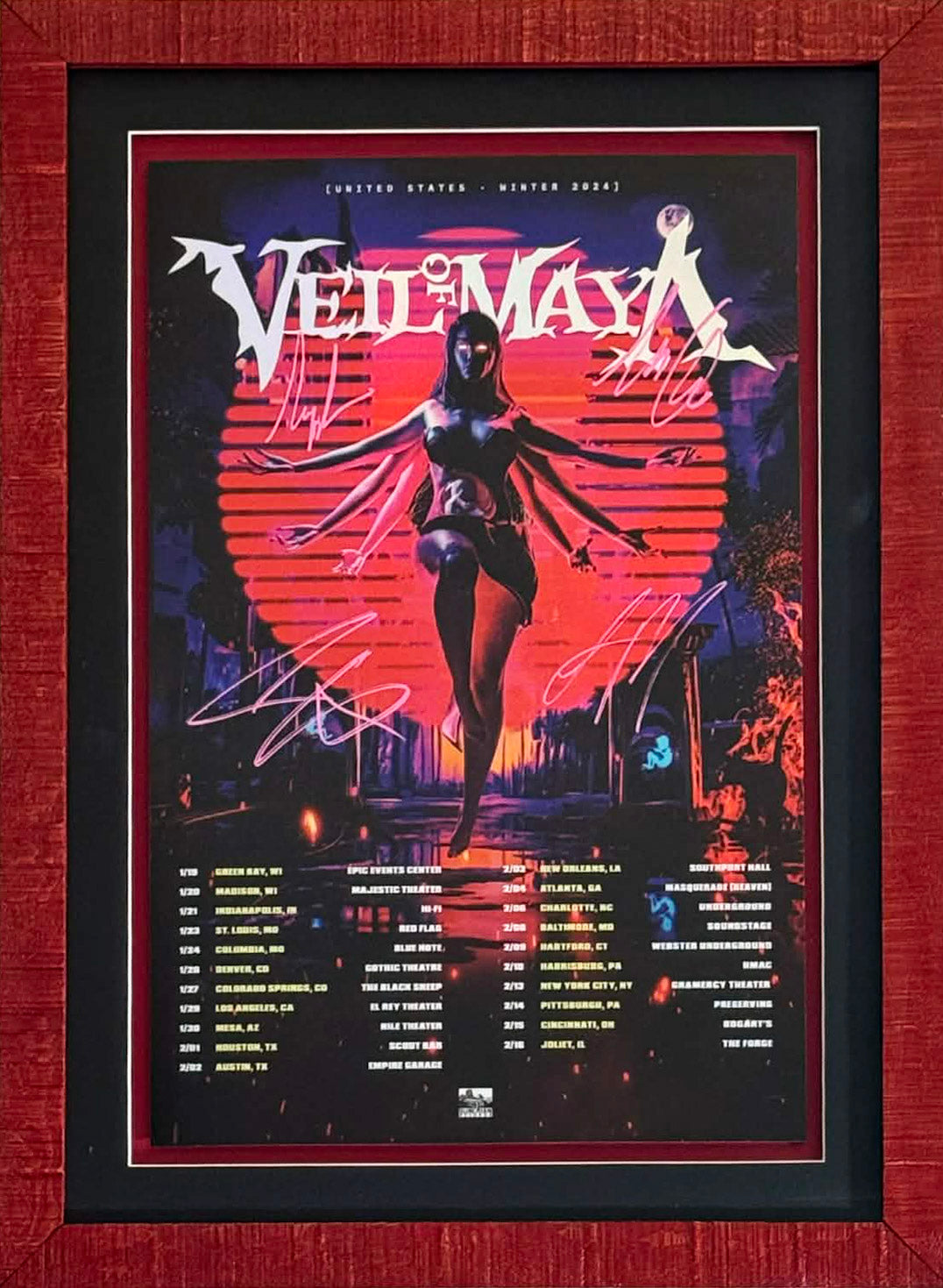 Veil of Maya — VIP-Signed Foil Tour Poster (Winter 2024) | Denver Show