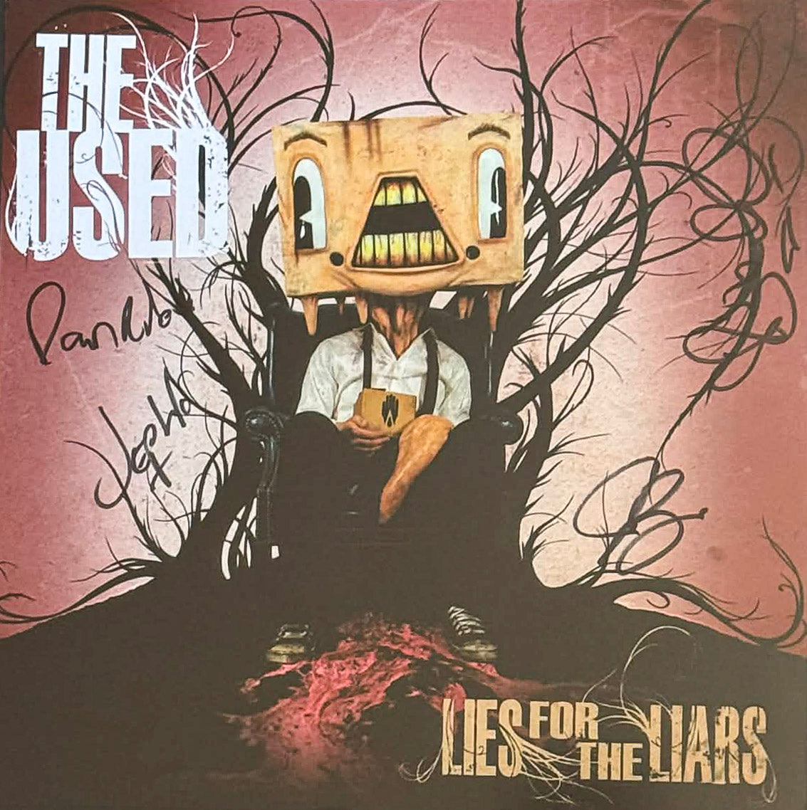 The Used 25th Anniversary Signed Poster – Lies for the Liars Night – Framed w/ VIP Pass